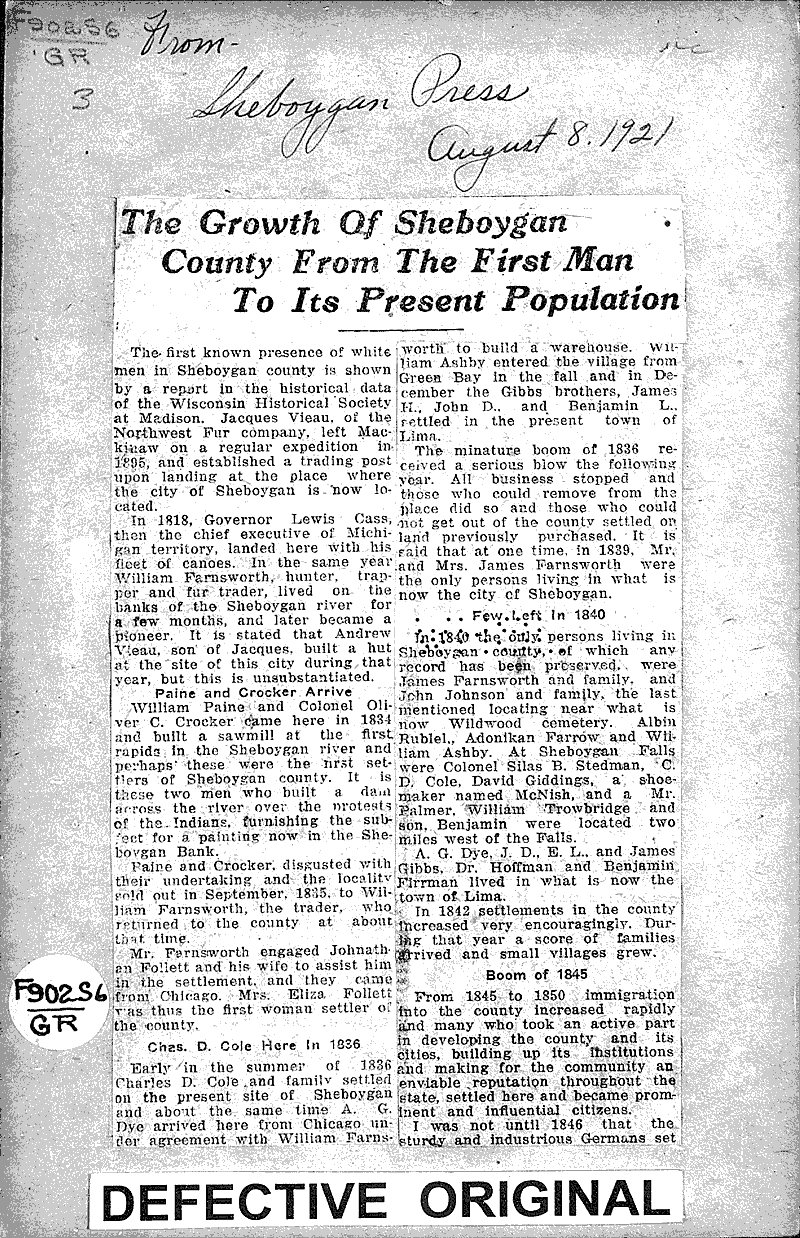  Source: Sheboygan Daily Press Topics: Immigrants Date: 1928-08-17