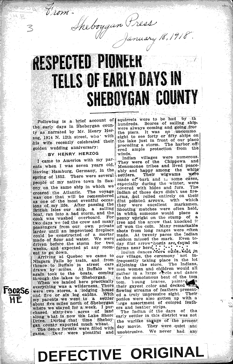  Source: Sheboygan Press Topics: Immigrants Date: 1918-01-18
