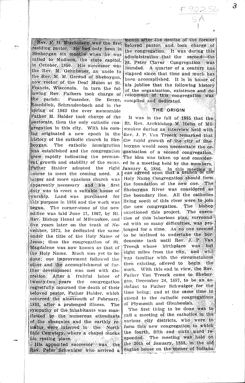  Source: Sheboygan Press Topics: Church History Date: 1913-10-11