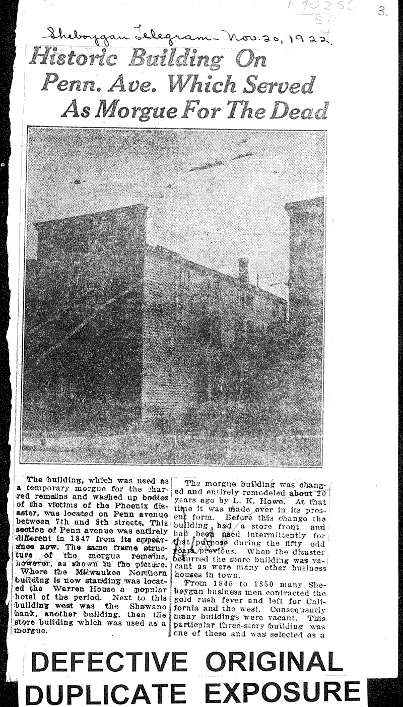  Source: Sheboygan Telegram Topics: Architecture Date: 1921-12-23