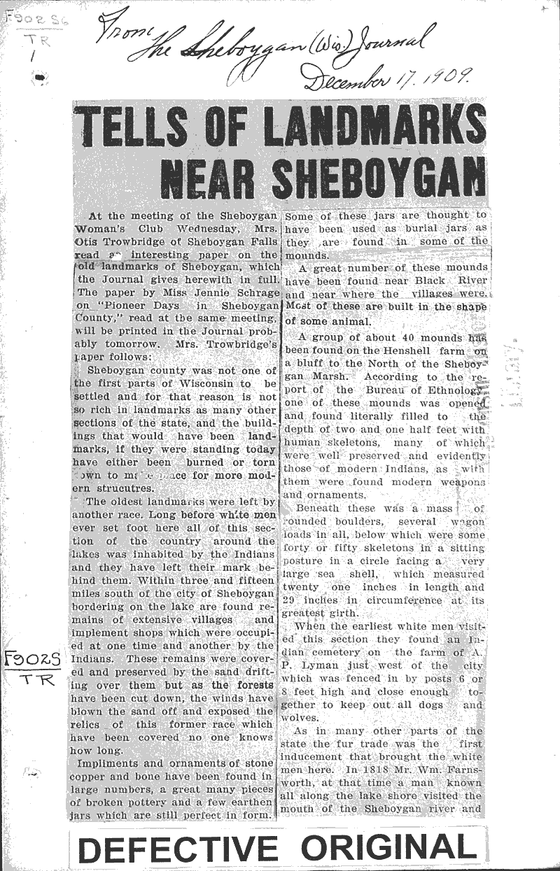  Source: Sheboygan Journal Topics: Education Date: 1909-12-17