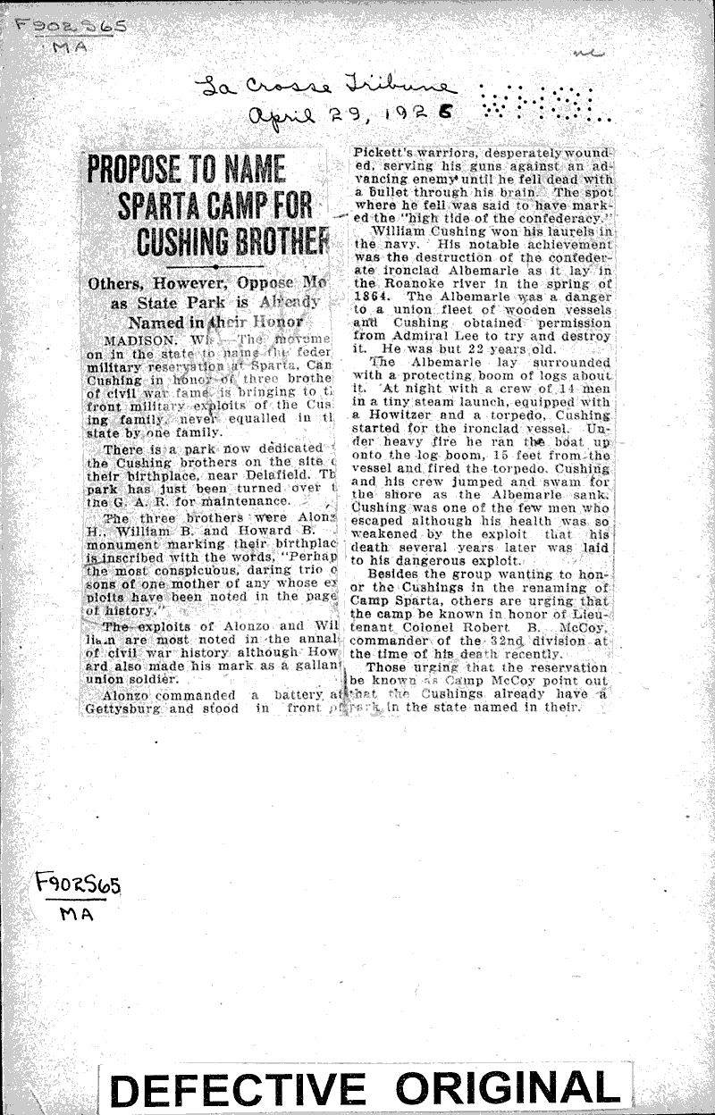  Source: La Crosse Tribune Date: 1928-04-29
