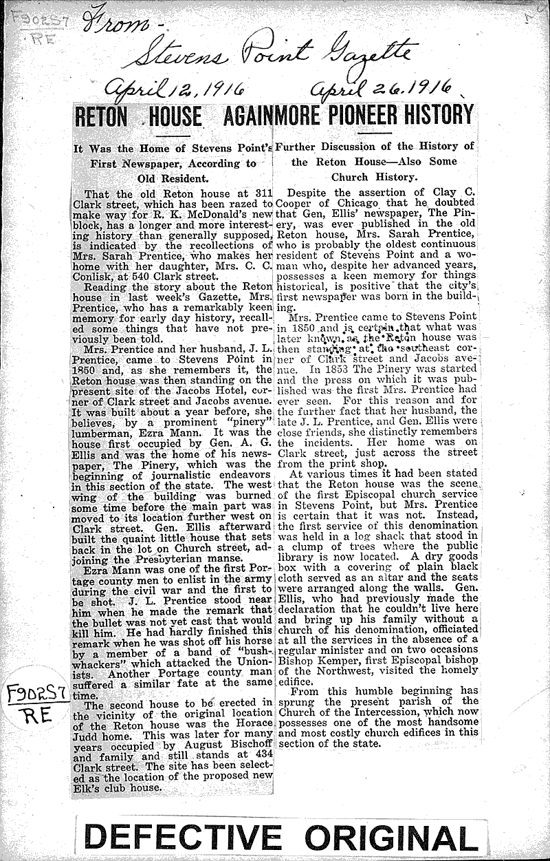  Source: Stevens Point Gazette Date: 1916-04-26