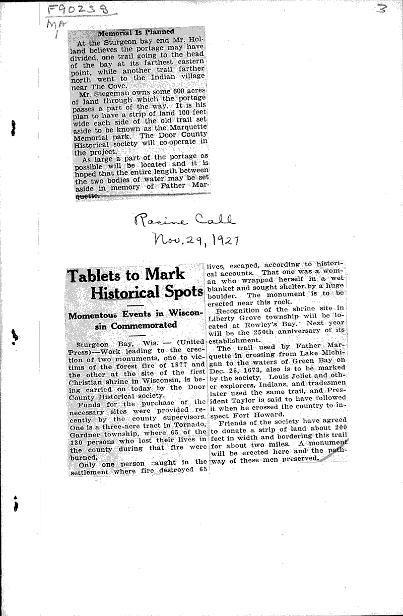  Source: Milwaukee Journal Date: 1927-10-31