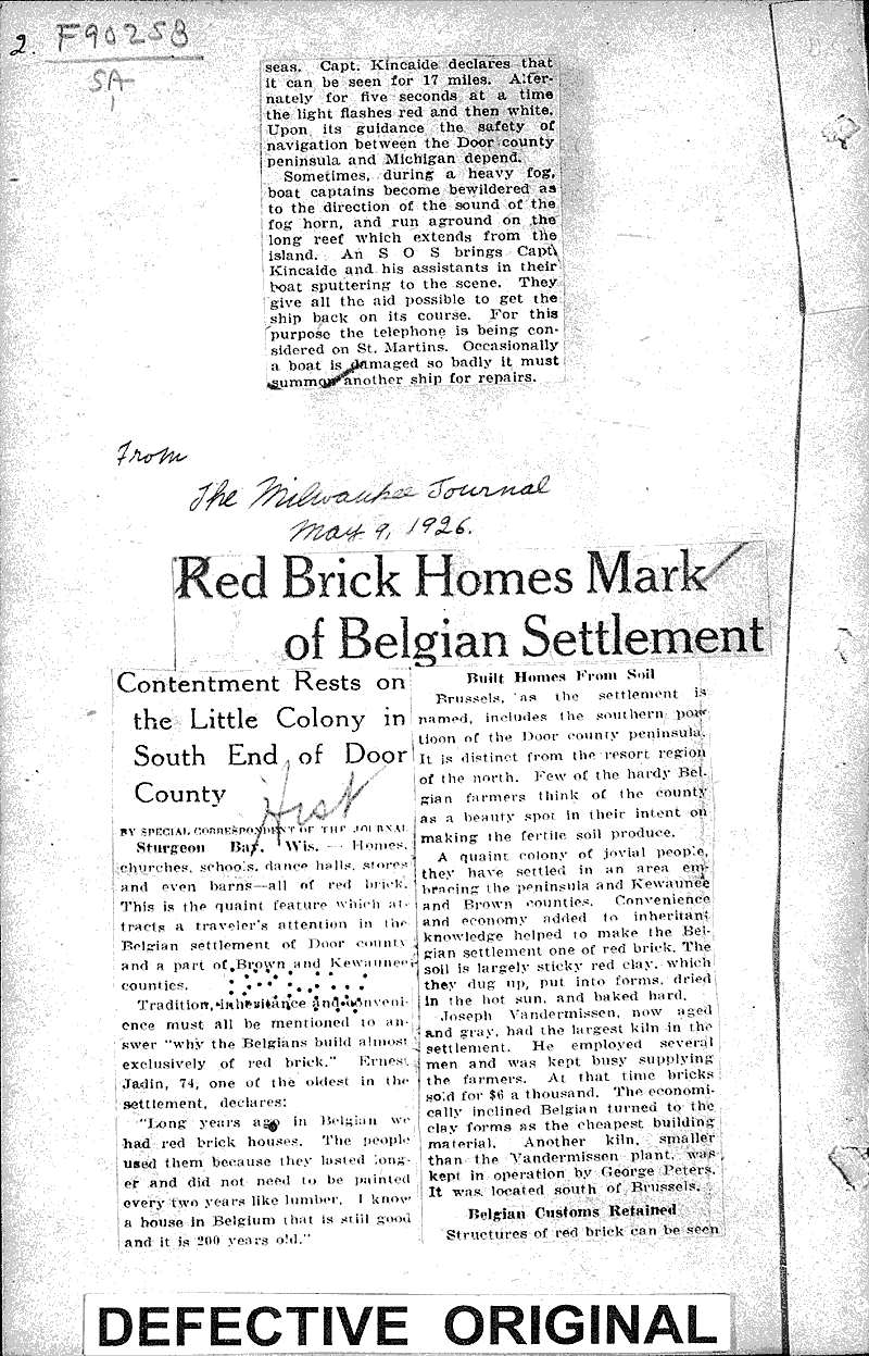  Source: Milwaukee Journal Topics: Immigrants Date: 1926-04-18