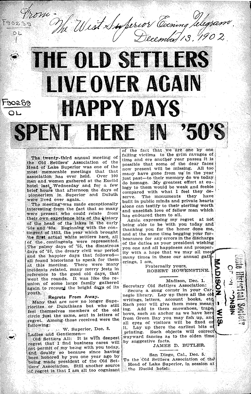  Source: Superior Evening Telegram Date: 1902-12-13