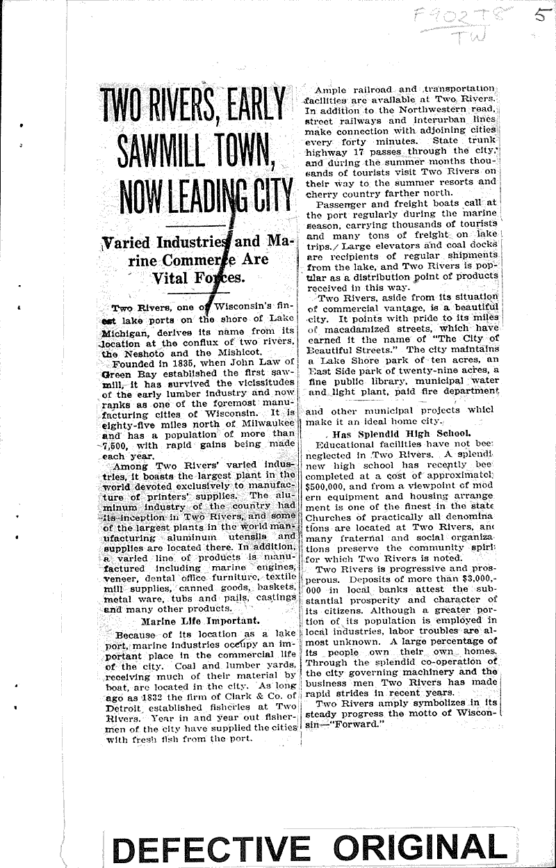  Source: Milwaukee Sentinel Topics: Industry Date: 1923-12-02