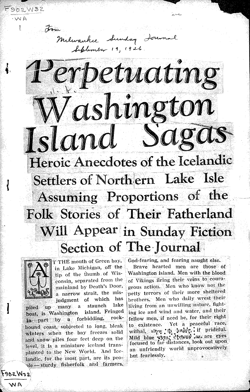  Source: Milwaukee Sunday Journal Date: 1926-09-19