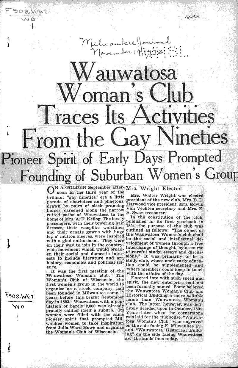  Source: Milwaukee Journal Topics: Social and Political Movements Date: 1933-11-19