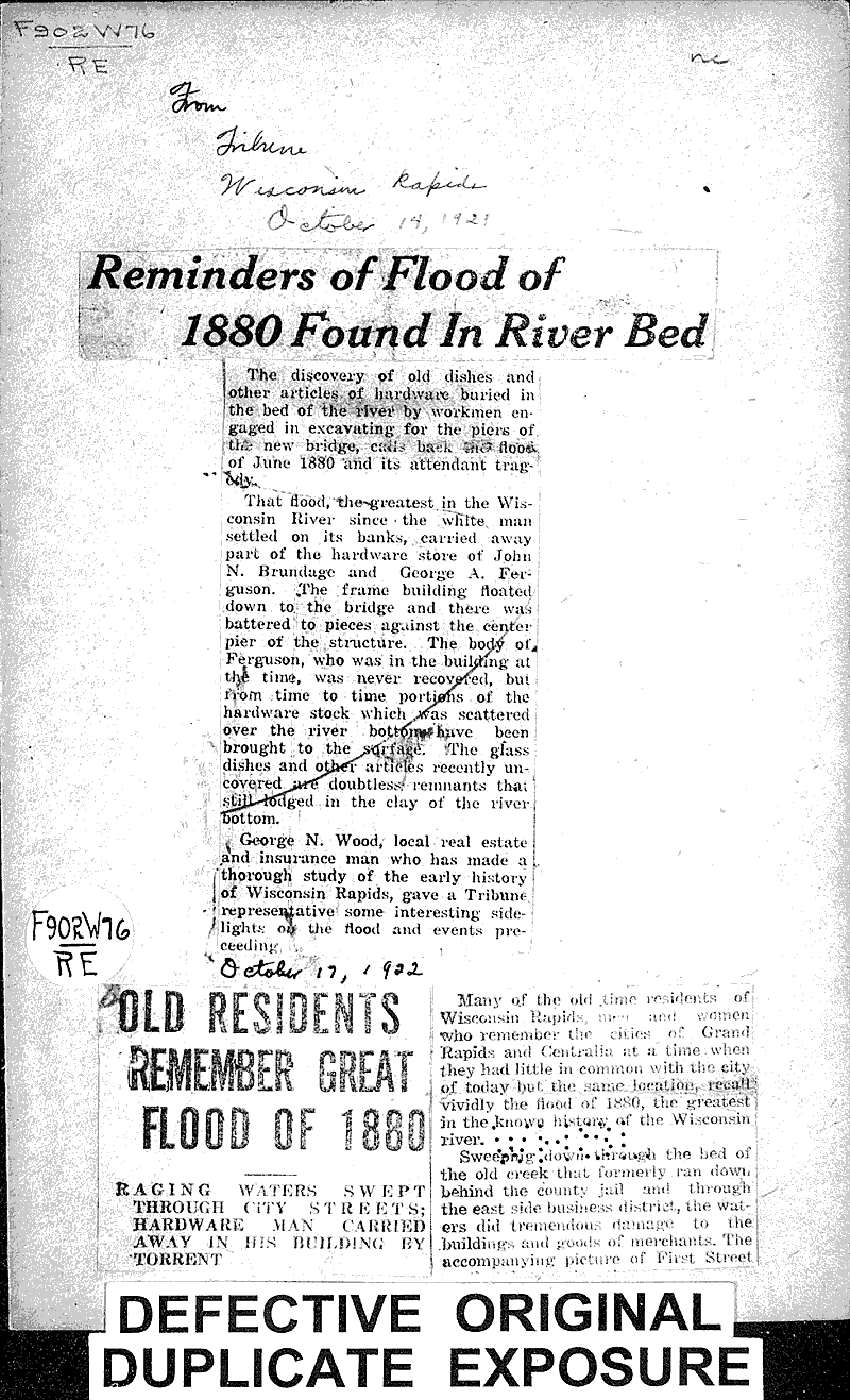  Source: Wisconsin Rapids Tribune Date: 1921-10-14