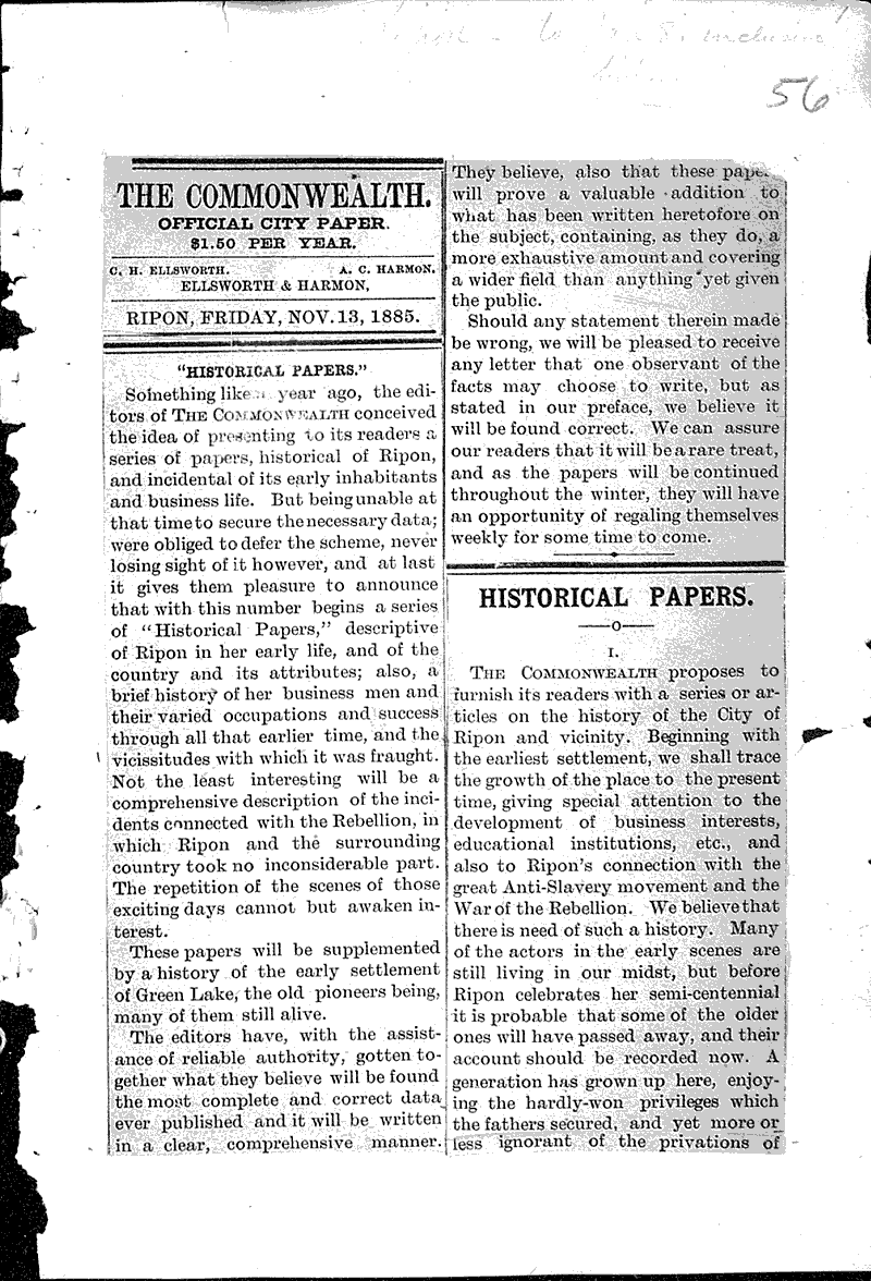  Source: Ripon Commonwealth Date: 1885-11-13