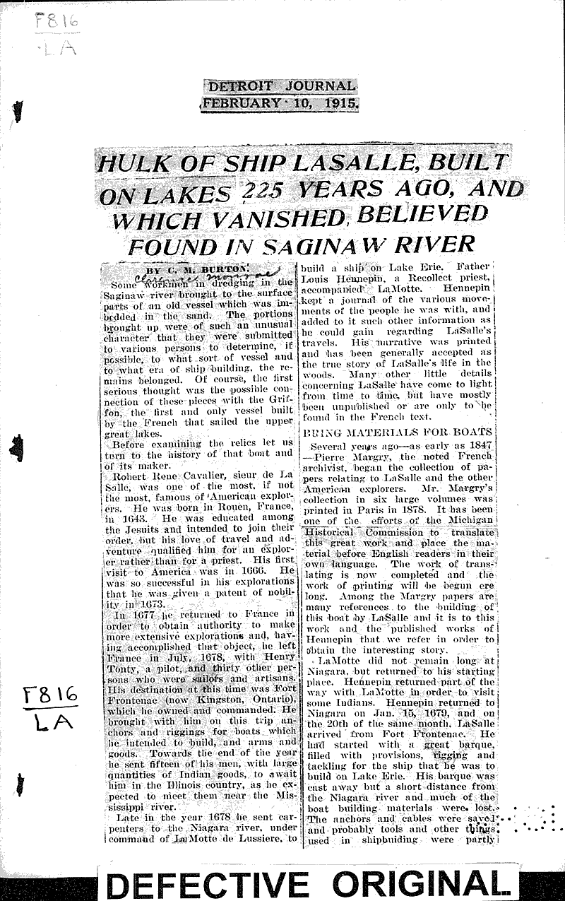  Source: Detroit Journal Topics: Transportation Date: 1915-02-10