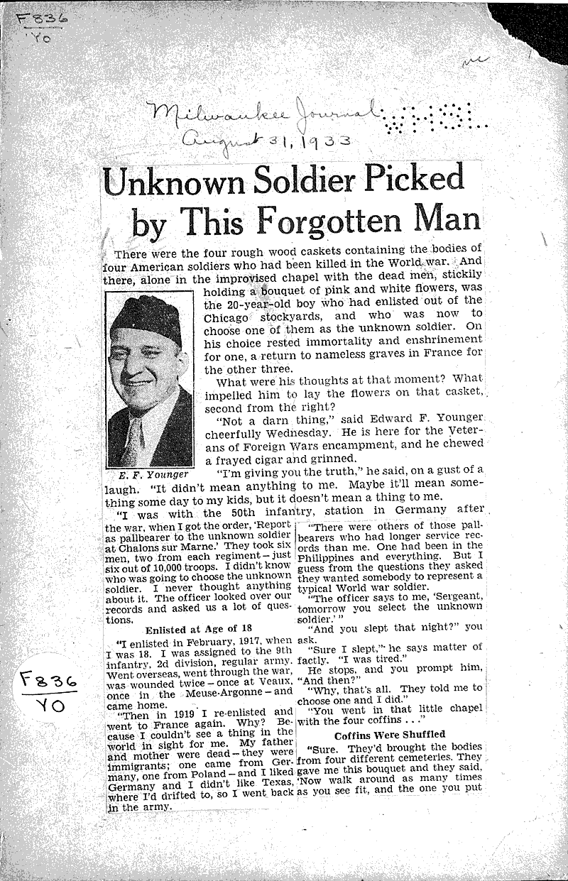  Source: Milwaukee Journal Topics: Wars Date: 1933-08-31