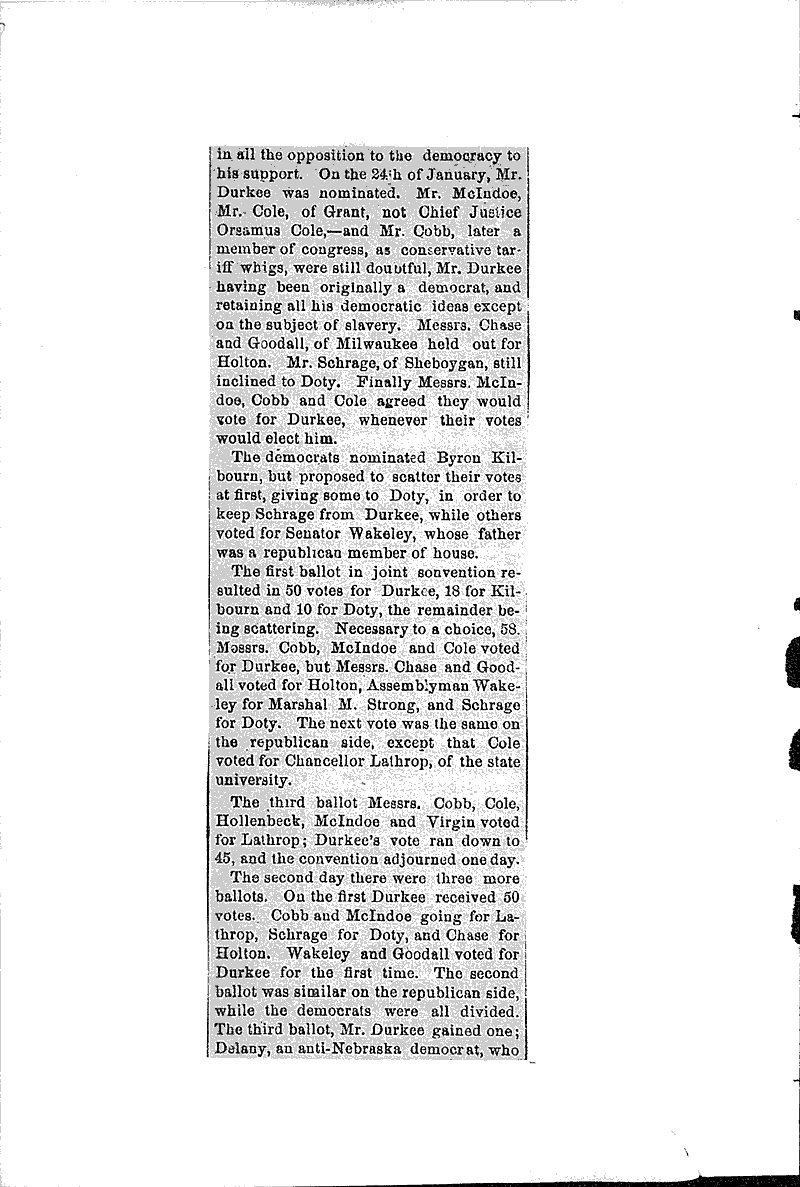  Source: Wisconsin State Journal Topics: Government and Politics Date: 1885-01-20