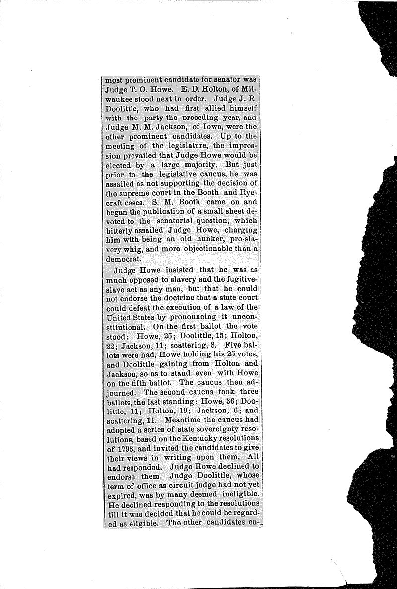  Source: Wisconsin State Journal Topics: Government and Politics Date: 1885-01-20