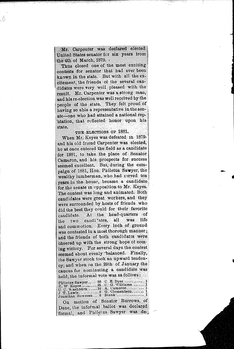  Source: Wisconsin State Journal Topics: Government and Politics Date: 1885-01-20