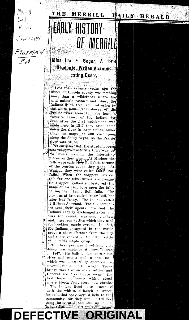  Source: Merrill Herald Date: 1914-06-13