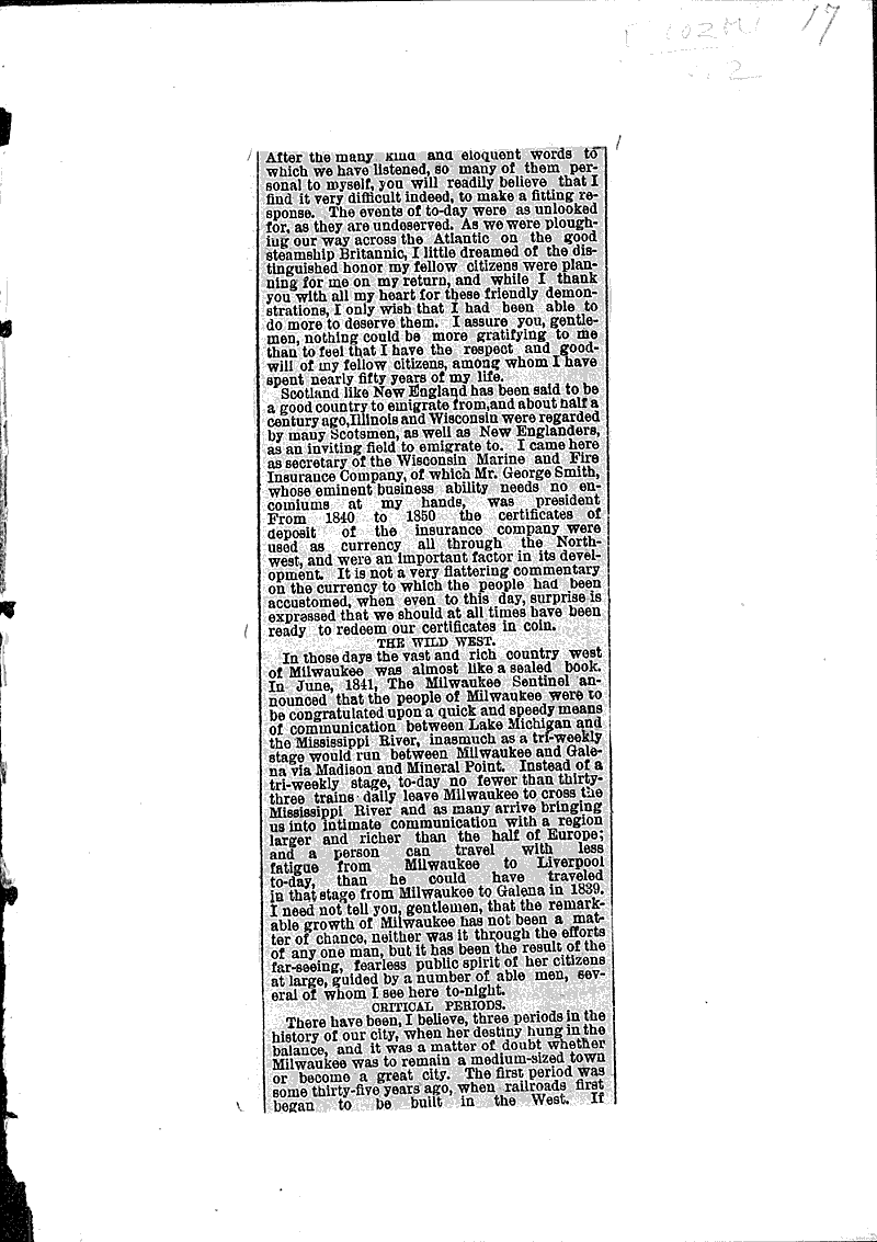  Source: Milwaukee Sentinel Topics: Transportation Date: 1883-10-27