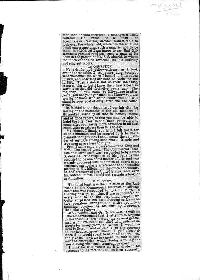  Source: Milwaukee Sentinel Topics: Transportation Date: 1883-10-27