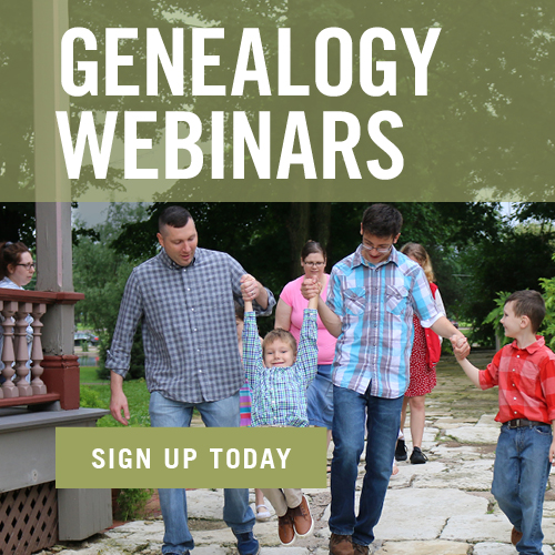 Genealogy Webinars Sign Up Today