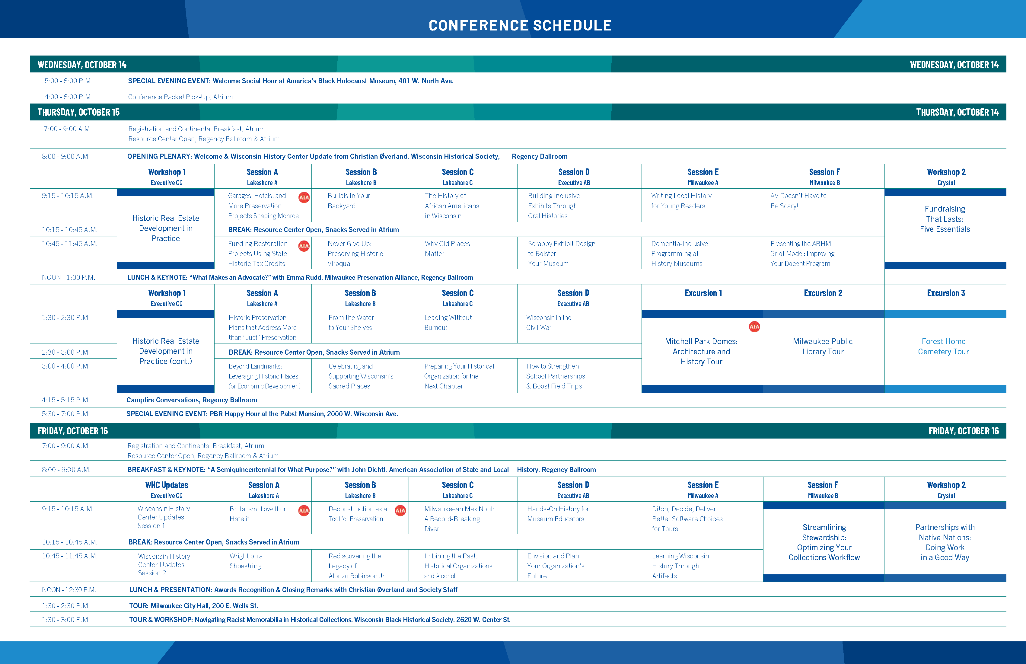 2026 Conference Schedule