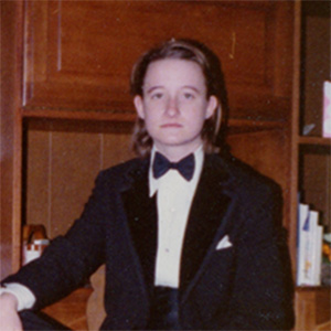 Young Lou Sullivan wearing a tuxedo.