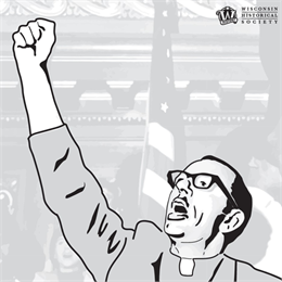Coloring page activity for Father Groppi book