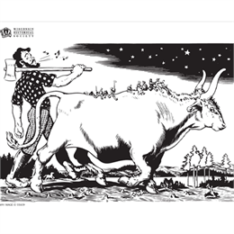 Coloring activity page for Paul Bunyan book