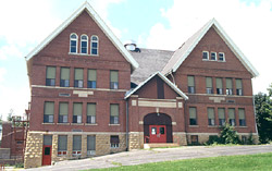 New Glarus Public School and High School, a Building.