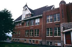 New Glarus Public School and High School, a Building.
