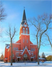 3995 COUNTY HIGHWAY K, a Early Gothic Revival church, built in Stockton, Wisconsin in 1905.
