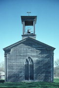 26291 High St, a Greek Revival house of worship, built in New Diggings, Wisconsin in 1844.