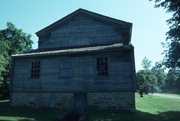 26291 High St, a Greek Revival house of worship, built in New Diggings, Wisconsin in 1844.