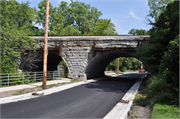 OAK CREEK PKWY AT UP RAILROAD - OAK CREEK PARKWAY, a NA (unknown or not a building) bridge, built in South Milwaukee, Wisconsin in 1883.