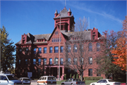 108 S COURT, a Romanesque Revival courthouse, built in Sparta, Wisconsin in 1895.