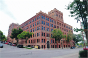 100 E PLEASANT ST (AKA 116 E WALNUT ST OR 1726 N 1ST ST), a Romanesque Revival industrial bldg/manufacturing facility, built in Milwaukee, Wisconsin in 1892.
