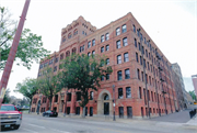 100 E PLEASANT ST (AKA 116 E WALNUT ST OR 1726 N 1ST ST), a Romanesque Revival industrial building, built in Milwaukee, Wisconsin in 1892.