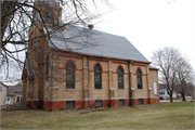 STATE ST AND BEECH ST, SW CORNER, a Early Gothic Revival church, built in Black Creek, Wisconsin in 1915.