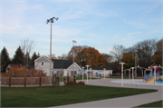 1800 N SWAN BLVD, a Colonial Revival/Georgian Revival bath house/restroom facility, built in Wauwatosa, Wisconsin in 1938.