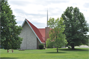 1180 8TH AVE, a Late Gothic Revival church, built in Cumberland, Wisconsin in 1961.