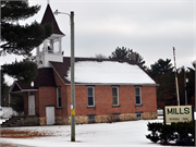 W6647 Berry ST, a Early Gothic Revival church, built in Millston, Wisconsin in 1904.