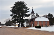 W6647 Berry ST, a Early Gothic Revival church, built in Millston, Wisconsin in 1904.