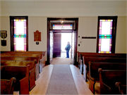 W6647 Berry ST, a Early Gothic Revival church, built in Millston, Wisconsin in 1904.