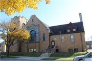 1556 N 16th St, a Late Gothic Revival church, built in Sheboygan, Wisconsin in 1914.