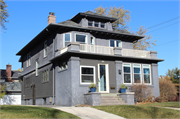 306 Huron Ave, a American Foursquare house, built in Sheboygan, Wisconsin in 1912.