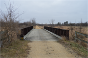 Elroy-Sparta State Trail 1 mi NW of CTH PP, a NA (unknown or not a building) steel beam or plate girder bridge, built in Plymouth, Wisconsin in 1873.