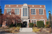 1710 WEEKS AVE, a Late Gothic Revival library, built in Superior, Wisconsin in 1931.