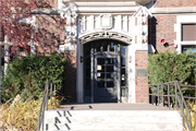 1710 WEEKS AVE, a Late Gothic Revival library, built in Superior, Wisconsin in 1931.