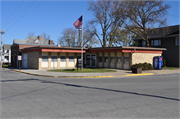 100 17th Ave N, a Contemporary police station, built in Bangor, Wisconsin in 1963.