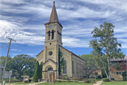 307 N MAIN ST, a Romanesque Revival house of worship, built in Juneau, Wisconsin in 1903.
